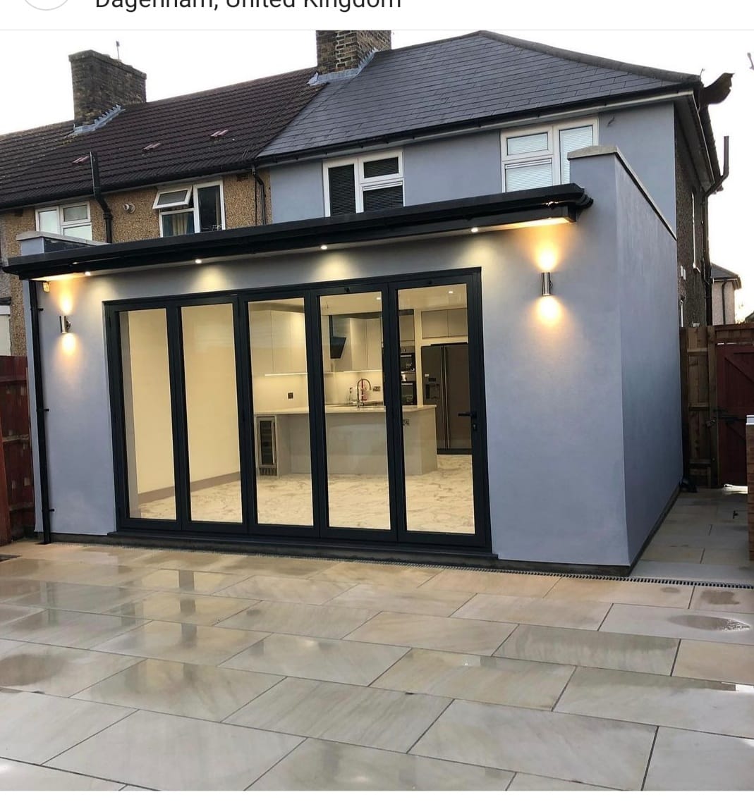 Bi-folding doors opening onto a garden