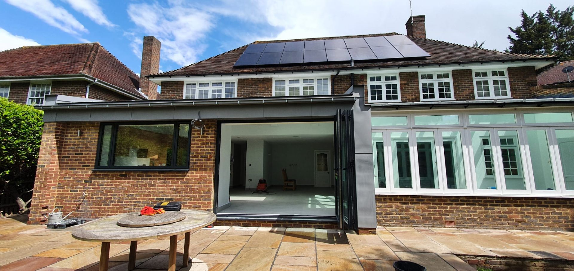 Bi-folding doors on a London home extension