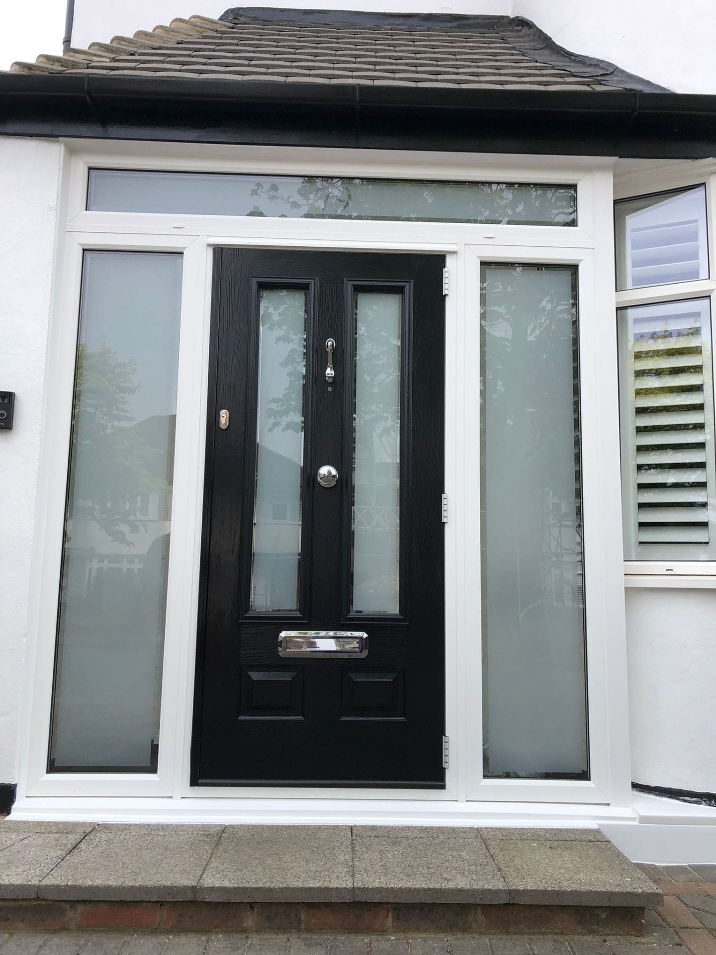 Composite front door on a London townhouse