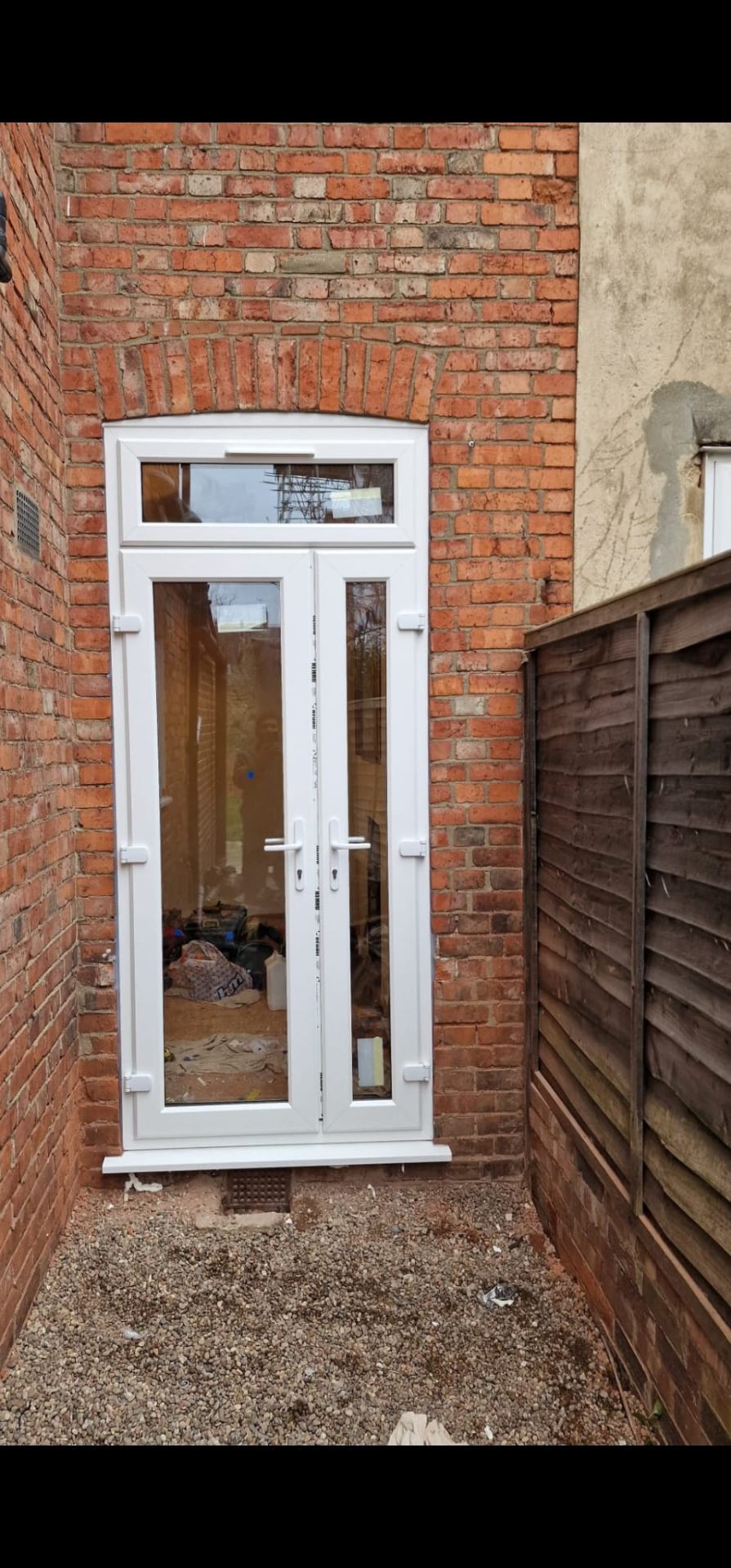 UPVC French Doors, installation 2